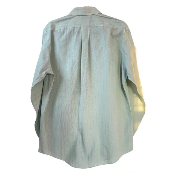 Vintage Brooks Brothers Botton Down Long Sleeve Green Dress Shirt Size 15-4/5 - Picture 2 of 10